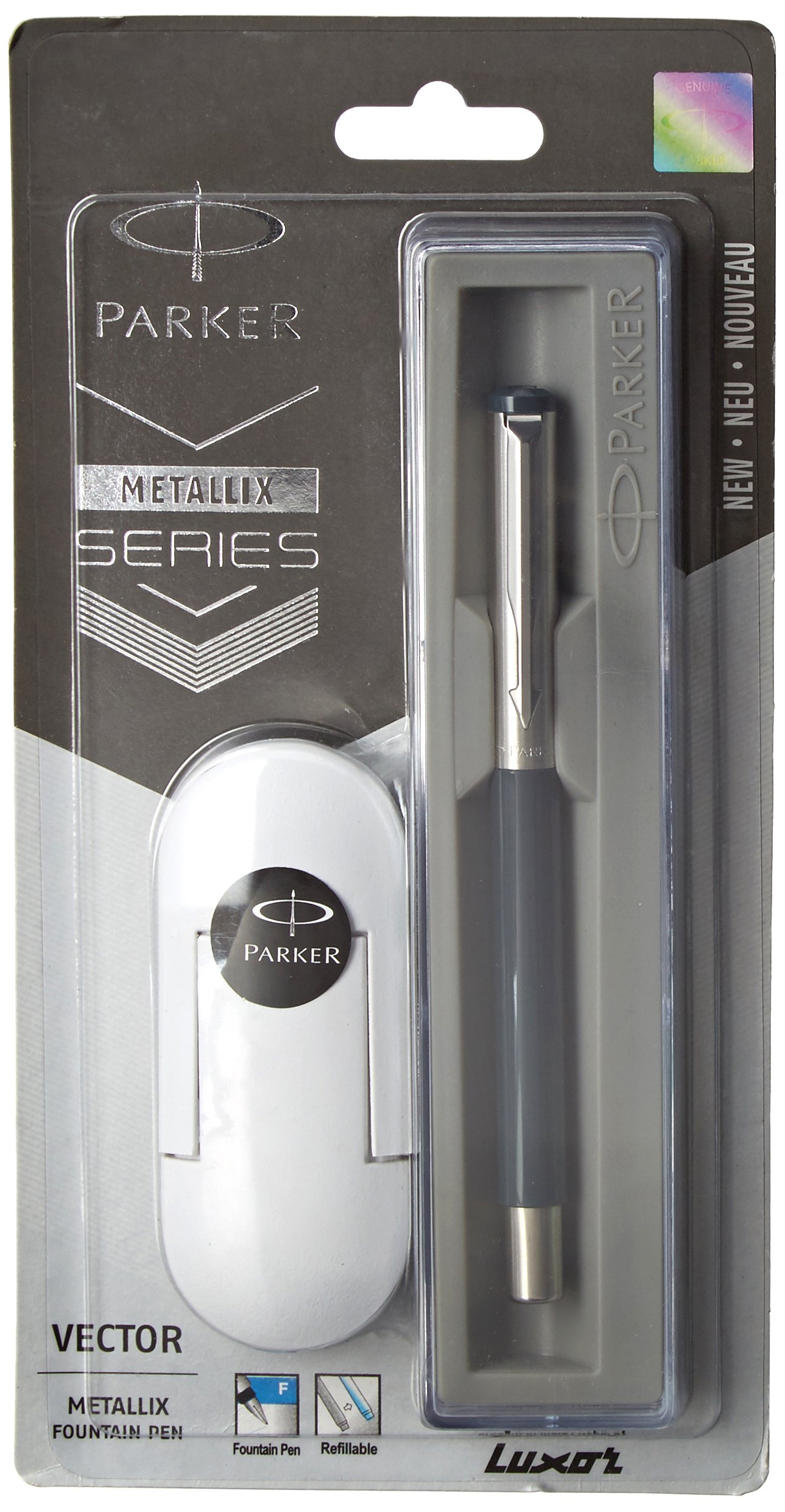 Parker Vector Metallic Fountain Pen with Fine Nib | Body Color